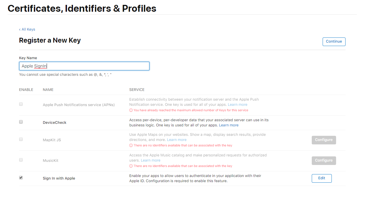 Download the private key. Do not expose it publicly.